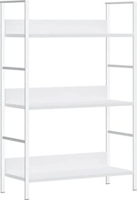vidaXL 3 szintes fehér szerelt fa könyvespolc 60 x 27,6 x 90,5 cm