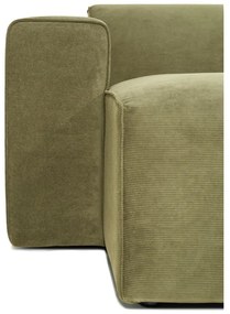 Sting zöld kordbársony sarokkanapé, bal oldali - Scandic