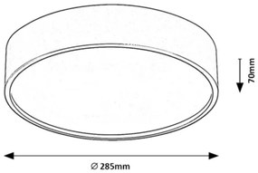 Rabalux 75011 - LARCIA LED 19W mennyezeti lámpa szenzorral, IP44, fekete