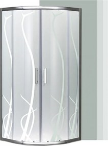 Spirit BAMBOO 80x80x180cm-es íves zuhanykabin, zuhanytálca nélkül