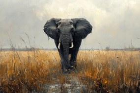 Vászonkép Canvas Természet Állat Afrika Elefánt Szavanna 60x40
