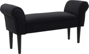HOMCOM Ágy Pad, Kárpitozott Pad, Ülő Pad, Előtér Pad a Hálószobához, max. 130 kg Teherbírás, Vitorlavászon, Fekete, 102 x 36 x 51 cm | Aosom