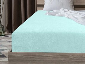 Menta színű frottír lepedő 90 x 200 cm