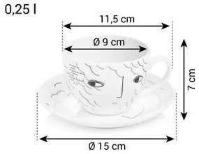 Tescoma myCOFFEE Emotions 2 csésze készlet csészealjjal