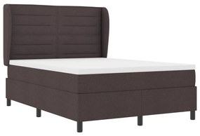 Boxspring Ágy Matrac Kávébarna 160x200 cm Szövet