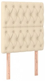 krémszínű szövet fejtámla 80x7x118/128 cm