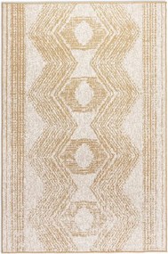 Teraszszőnyeg 160x230cm,sárga krémszínű kétoldalas lapos szövésű zsinóros