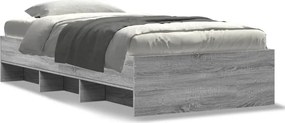 vidaXL sonoma tölgyszínű szerelt fa ágykeret 100 x 200 cm