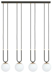 Csillár zsinóron GLAM 4xE14/10W/230V fekete