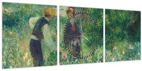 Kép - Auguste Renoir, Picking Flowers, reprodukciók (órával) (90x30 cm)