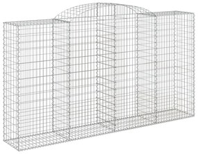 12 db íves horganyzott vas gabion kosár 300x50x160/180 cm