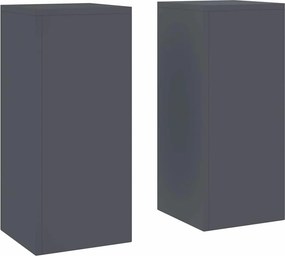 vidaXL Növényállvány 2 pcs Antracit 24 x 24 x 55 cm Acél