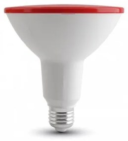 LED lámpa , égő , spot , E27 foglalat , PAR38 , 15 Watt , piros , IP65