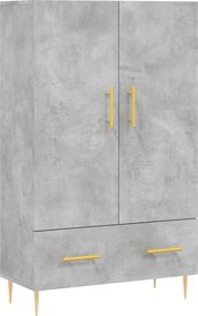 vidaXL betonszürke szerelt fa magasszekrény 69,5 x 31 x 115 cm