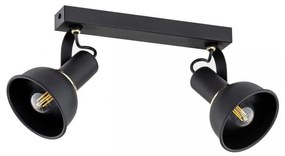 Argon 7037 - Spotlámpa TWIST 2xE14/7W/230V fekete/arany