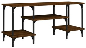 barna tölgyszínű szerelt fa TV-szekrény 102 x 35 x 45,5 cm
