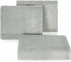 Törölköző 70x140 Class hímzett ezüst Prémium pamut 600gr