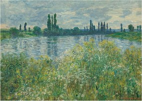 Üveg kép - Claude Monet, Banks of the Seine, reprodukciók (70x50 cm)