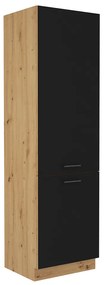 Zondo Szekrény a beépített hűtőhöz Meriel 60 LO-210 2F (fekete + artisan tölgy). 1033994
