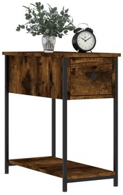 2 db füstös tölgy színű szerelt fa éjjeliszekrény 30x60x60 cm