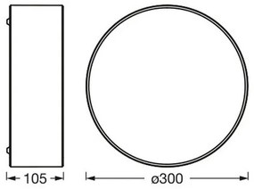 Osram - ORBIS PARIS mennyezeti lámpatest, 1x E27/25W/230V, átmérő 30 cm, barna