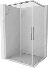 Mexen Rox Duo tolóajtós zuhanykabin, 110 x 80 cm, áttetsző, króm - 8C2D-110-080-01-00