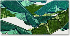 Fotó üvegkép Banánlevél 140x70