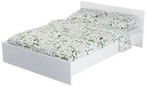 Pietro II NEW Kétszemélyes ágykeret 140x200, ágyráccsal Fehér