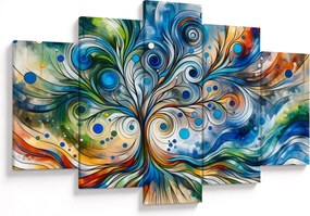 Kép – Színes energikus fa (150x105 cm)