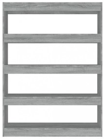 szürke sonoma színű könyvszekrény/térelválasztó 100x30x135 cm