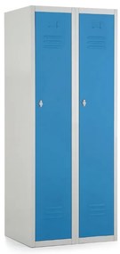 Fém szekrény, 60 x 50 x 150 cm, csavaros zár, kék - ral 5012