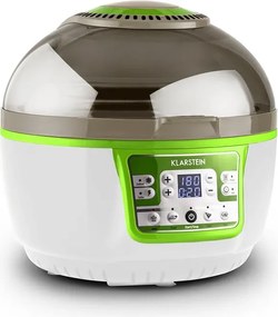 Klarstein VitAir Turbo, forrólevegős fritőz, 1400 W, 10 l, zöld-fehér