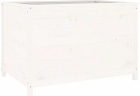 vidaXL fehér tömör fenyőfa kerti magaságyás 119,5 x 82,5 x 78 cm