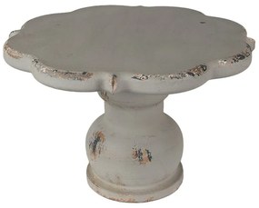 Antikolt szürke fa talpas tortaállvány