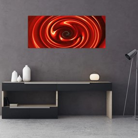 Absztrakt kép - piros spirál (120x50 cm)