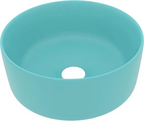 vidaXL kerek matt világoszöld kerámia luxus mosdókagyló 40 x 15 cm