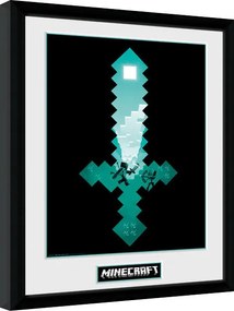 Keretezett Poszter Minecraft - Diamond Sword