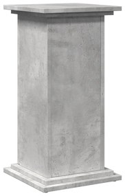 betonszürke szerelt fa bemutatóállvány tárolóval 31x30x60 cm