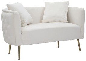 BUCAREST törtfehér és arany bársony kanapé