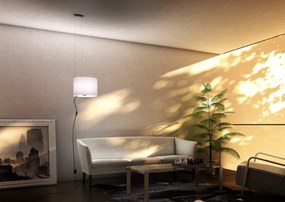 RENDL BROADWAY závěsná posuvná bílá chrom 230V LED E27 15W
