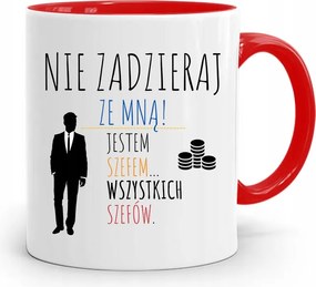 Piros Bögre A Főnöknek Ne Szórakozz Velem fényképes nyomattal