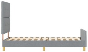 Világosszürke Szövet Ágykeret 80x200 cm