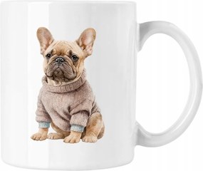 Bulldog Mopsz Kutya Bögre 4 Fehér 330ml