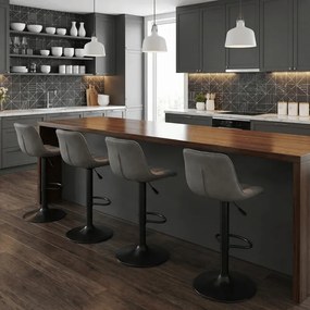 Bárszék szürke színben, szövet kárpittal AUB-V3066 GREY3