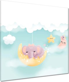 Vászonkép 80x80 Felhők és állatok