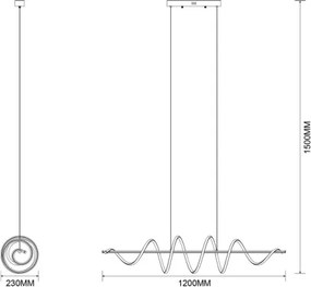 Zuma Line MS902-BK - LED csillár kábellel ESERO LED/60W/230V fekete