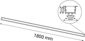 Antigo Hiate 1836 Beépíthető spotlámpa 2x36W/LED 4000K 4396lm IP20