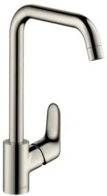 Mosogató csaptelep Hansgrohe Focus forgó karral rozsdamentes acél megjelenés 31821800