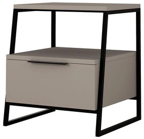 Éjjeliszekrény ORI fekete/taupe