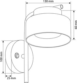 Brilagi - AURA LUX fali lámpa 1xGX53/30W/230V fekete/arany